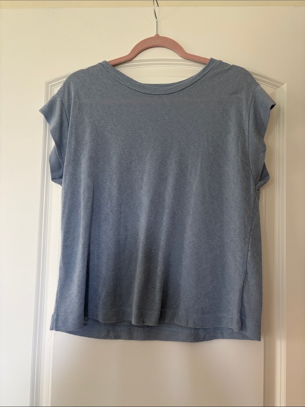 Classic Relaxed Short Sleeve Tee in Dusty Blue